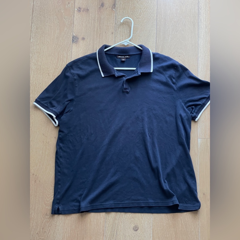 Navy Dark Blue Polo Michael Kors XXL
